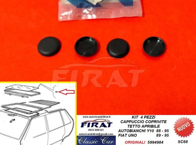 CAPPUCCIO COPRIVITE TETTO APRIBILE FIAT UNO - Y10 (5994984)